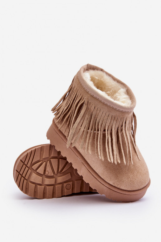 Botas de nieve calentadas Infantil i Frędzlami beige Nimia