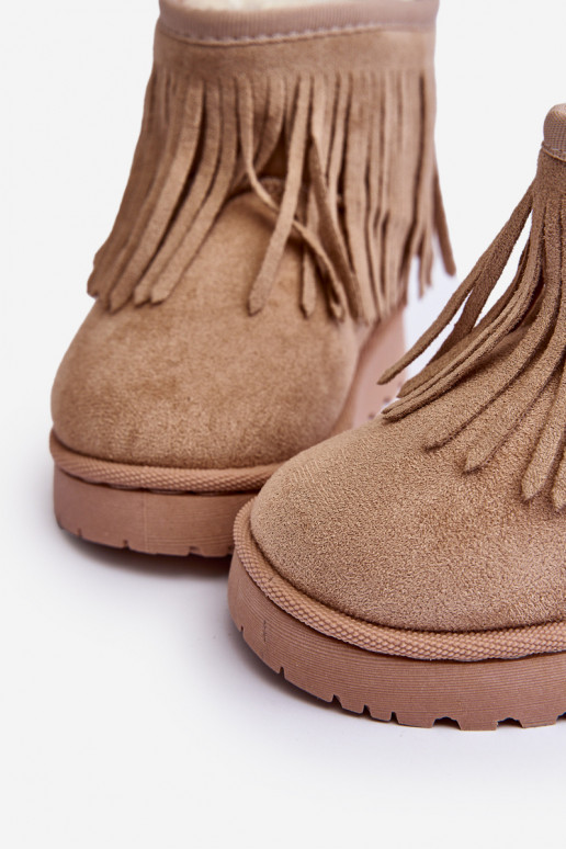 Botas de nieve calentadas Infantil i Frędzlami beige Nimia