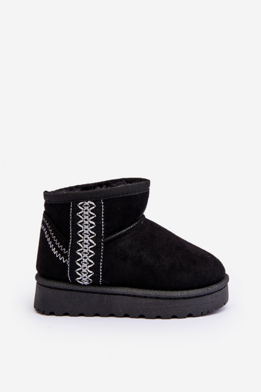 botas de nieve Botas infantiles abrigadas color negro Leonora botas de nieve Botas infantiles abrigadas color negro Leonora