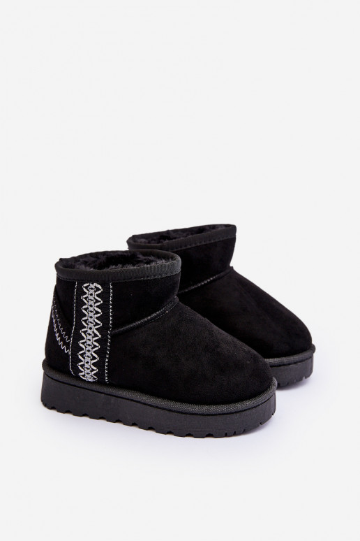 botas de nieve Botas infantiles abrigadas color negro Leonora botas de nieve Botas infantiles abrigadas color negro Leonora