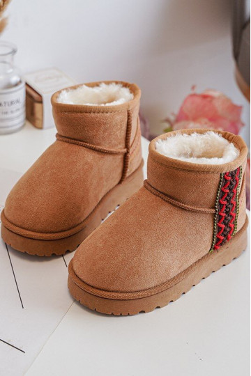 botas de nieve Botas infantiles abrigadas color marrón Leonora 2