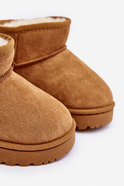 botas de nieve Botas infantiles abrigadas color marrón Leonora