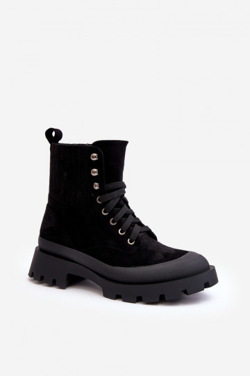 Botas con cordones en negro Gordts