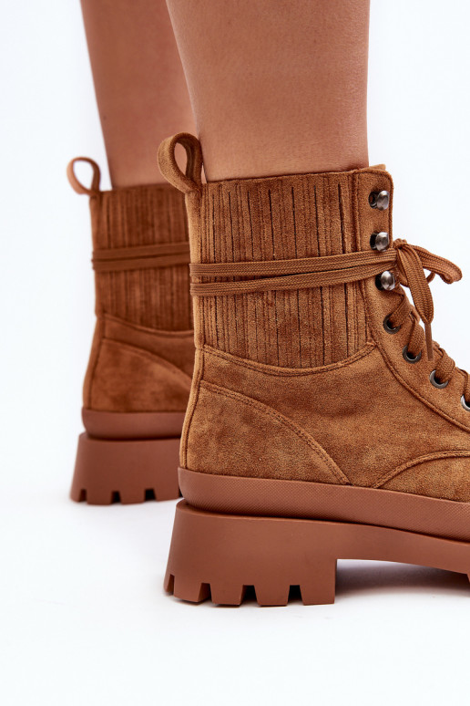 Botines con cordones marrón Gordts