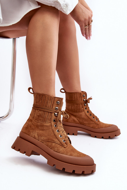 Botines con cordones marrón Gordts