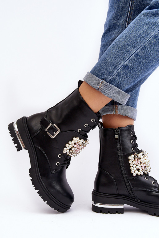 botas calentadas Botas Botas Decoradas color negro Venizi