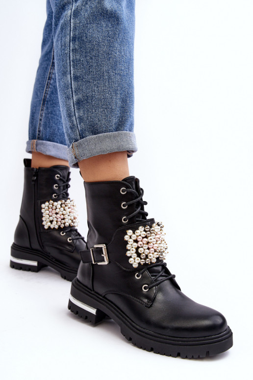 botas calentadas Botas Botas Decoradas color negro Venizi