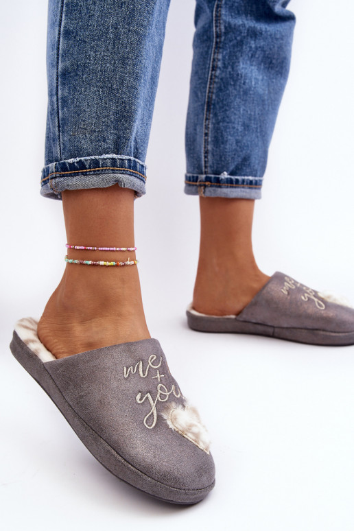 Zapatillas con brillos gris Geraja