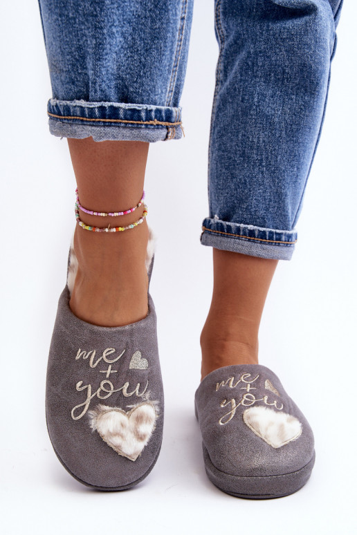 Zapatillas con brillos gris Geraja