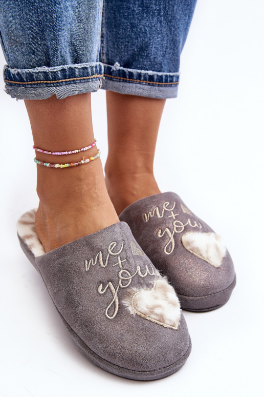 Zapatillas con brillos gris Geraja