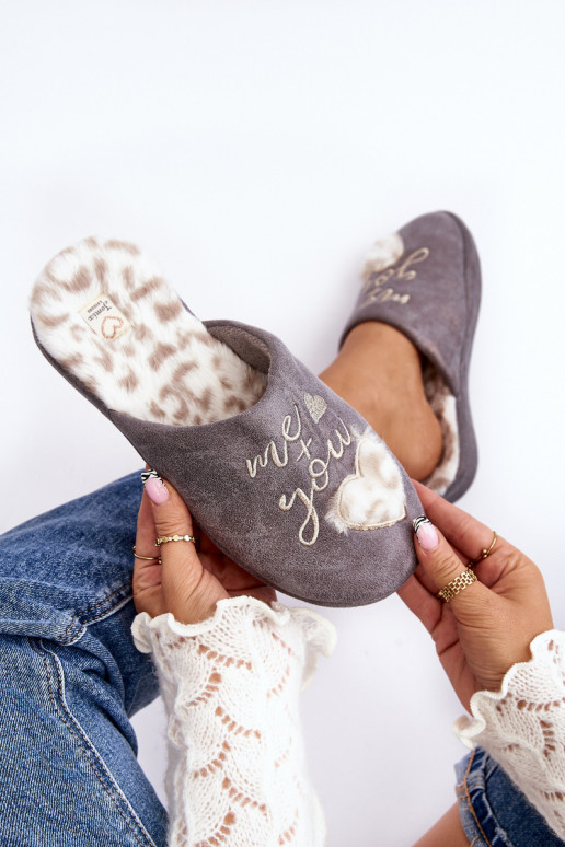 Zapatillas con brillos gris Geraja