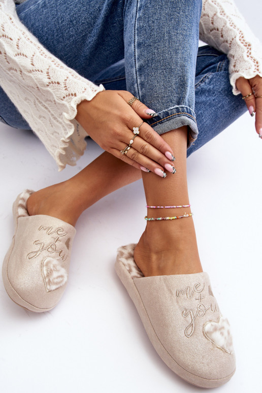 Zapatillas con brillos beige Geraja