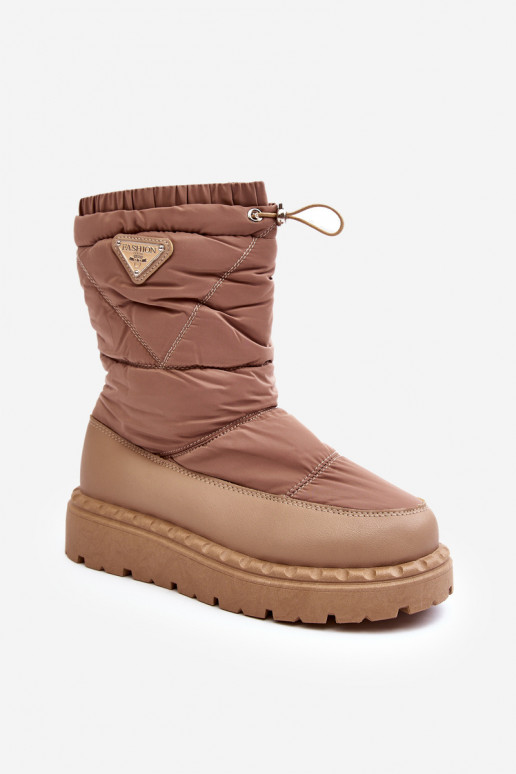 botas de nieve con suela maciza beige Lureta botas de nieve con suela maciza beige Lureta