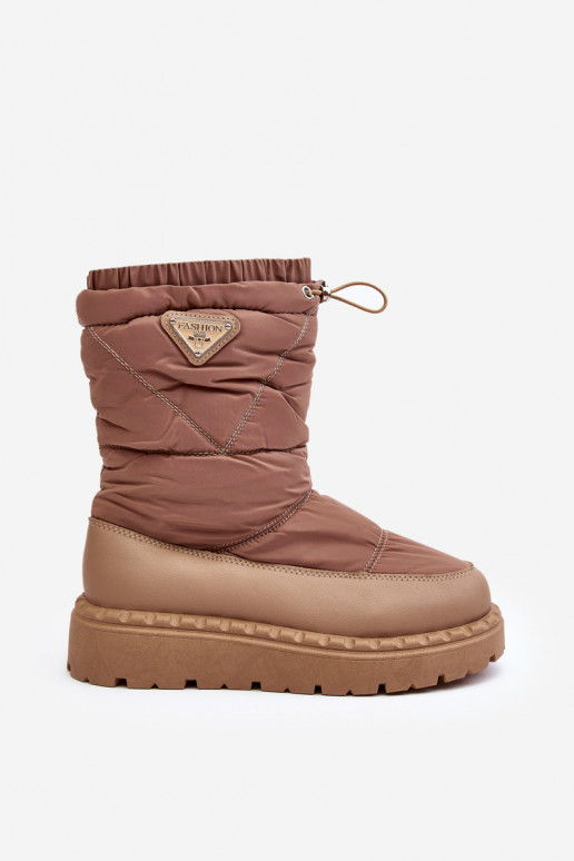 botas de nieve con suela maciza beige Lureta