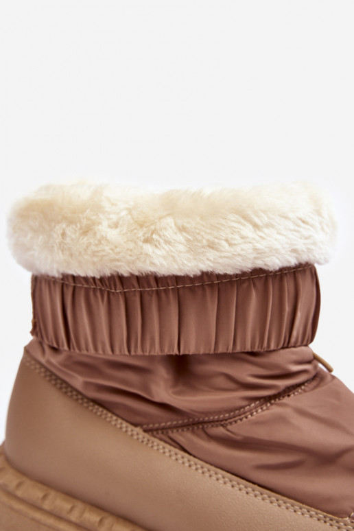 botas de nieve con suela maciza beige Lureta