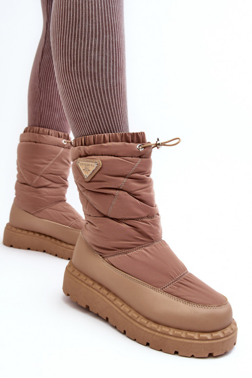 botas de nieve con suela maciza beige Lureta
