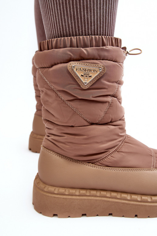 botas de nieve con suela maciza beige Lureta