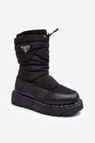 botas de nieve con suela maciza en color negro Lureta