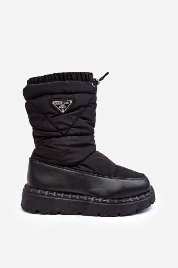 botas de nieve con suela maciza en color negro Lureta 2