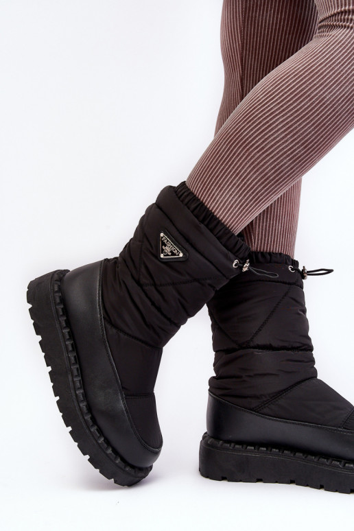 botas de nieve con suela maciza en color negro Lureta