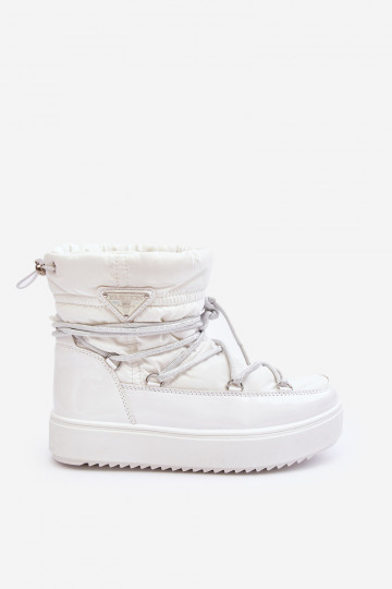 botas de nieve con plataforma y detalles elegantes en color blanco Fleure 2