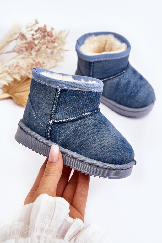 Botas de nieve para niños Botas con brillo en color azul Sulinne