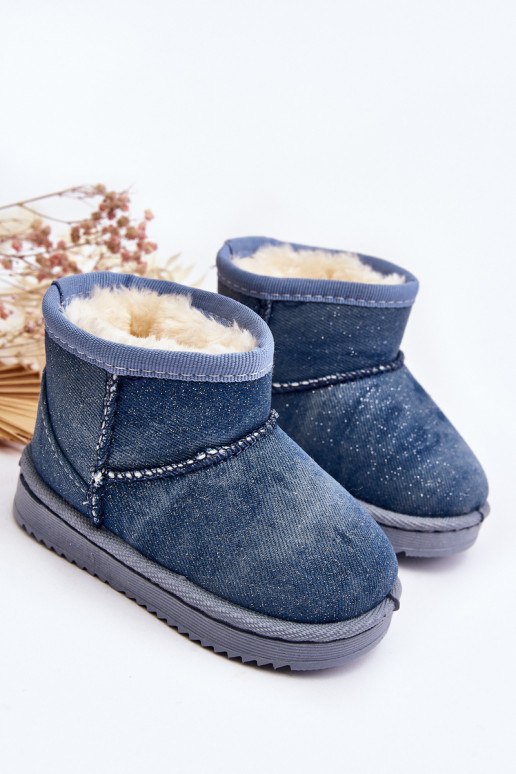 Botas de nieve para niños Botas con brillo en color azul Sulinne