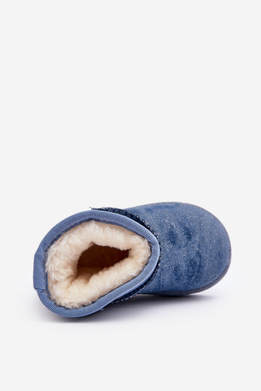 Botas de nieve para niños Botas con brillo en color azul Sulinne Botas de nieve para niños Botas con brillo en color azul Sulinne