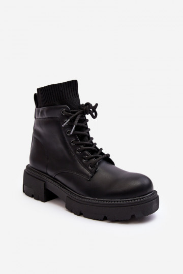 zapatos Botas de mujer con suela tipo calcetín en color negro Rivella