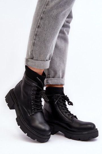 zapatos Botas de mujer con suela tipo calcetín en color negro Rivella 2