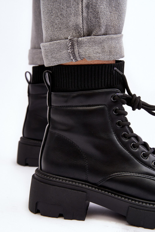 zapatos Botas de mujer con suela tipo calcetín en color negro Rivella