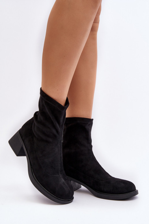 Botas mujer Aphroteia tacón bajo negro