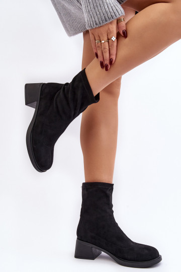 Botas mujer Aphroteia tacón bajo negro 2