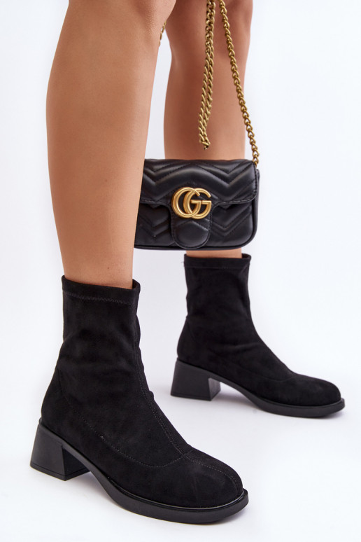 Botas mujer Aphroteia tacón bajo negro