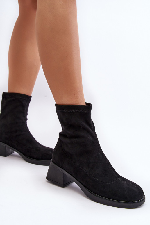 Botas mujer Aphroteia tacón bajo negro