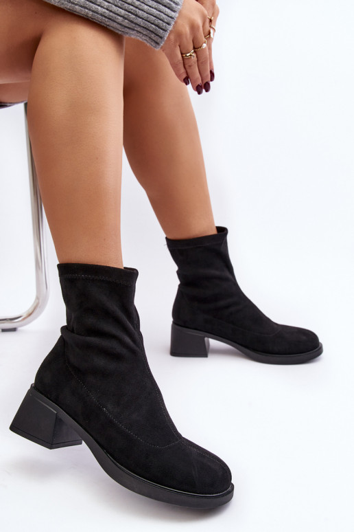 Botas mujer Aphroteia tacón bajo negro