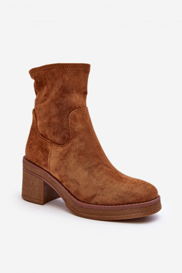 Botas con tacón alto color marrón Argastis