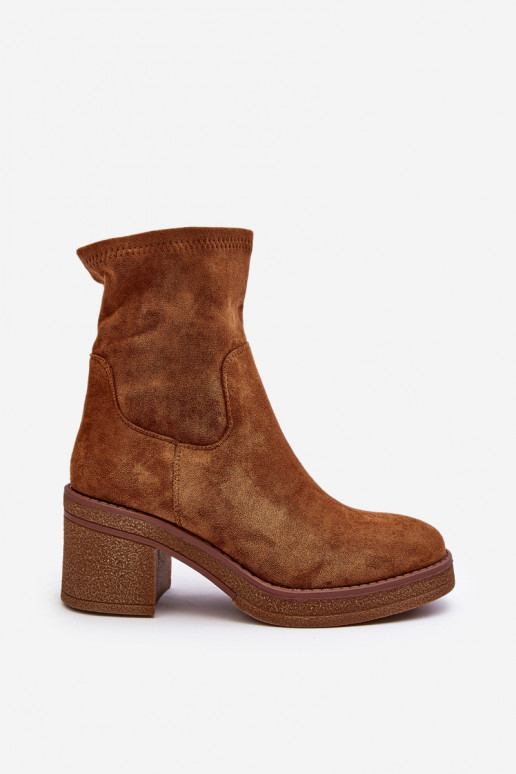 Botas con tacón alto color marrón Argastis