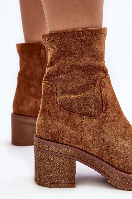 Botas con tacón alto color marrón Argastis