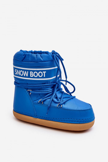 Botas de invierno con cordones color azul Soia
