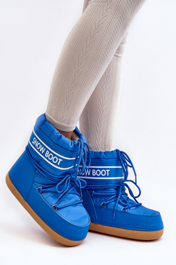 Botas de invierno con cordones color azul Soia 2