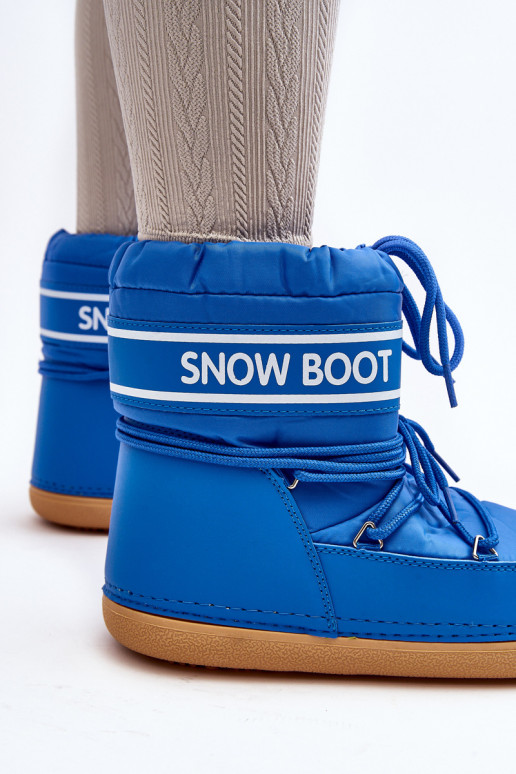 Botas de invierno con cordones color azul Soia