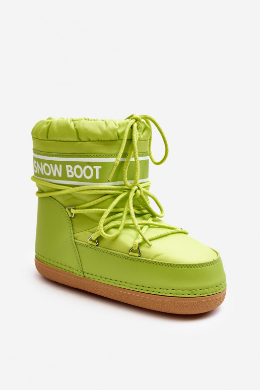 Botas de invierno con cordones en color verde Soia