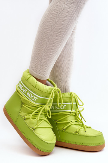 Botas de invierno con cordones en color verde Soia 2
