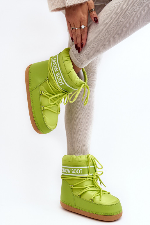 Botas de invierno con cordones en color verde Soia