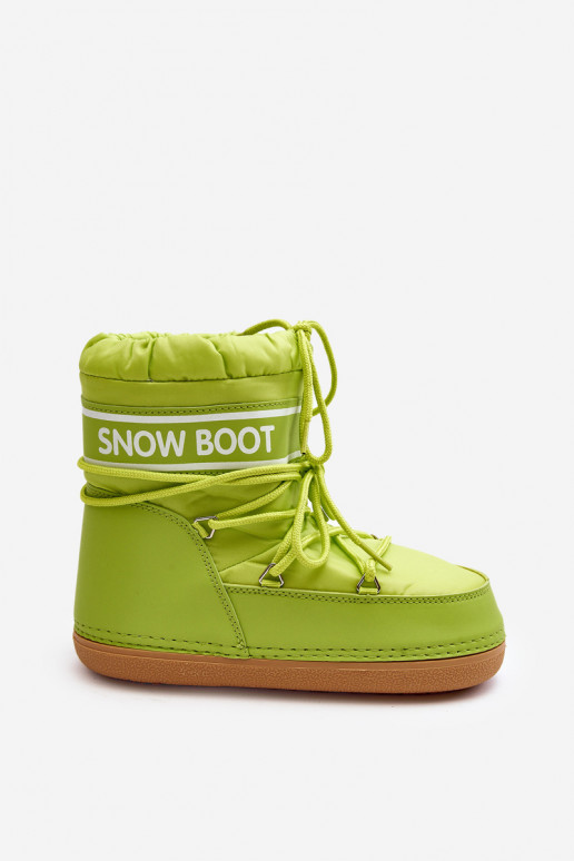 Botas de invierno con cordones en color verde Soia