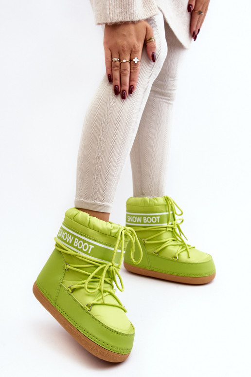 Botas de invierno con cordones en color verde Soia