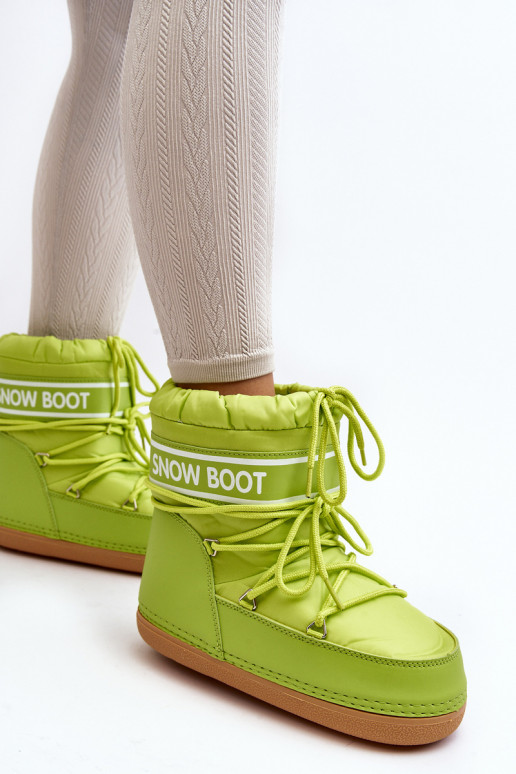 Botas de invierno con cordones en color verde Soia