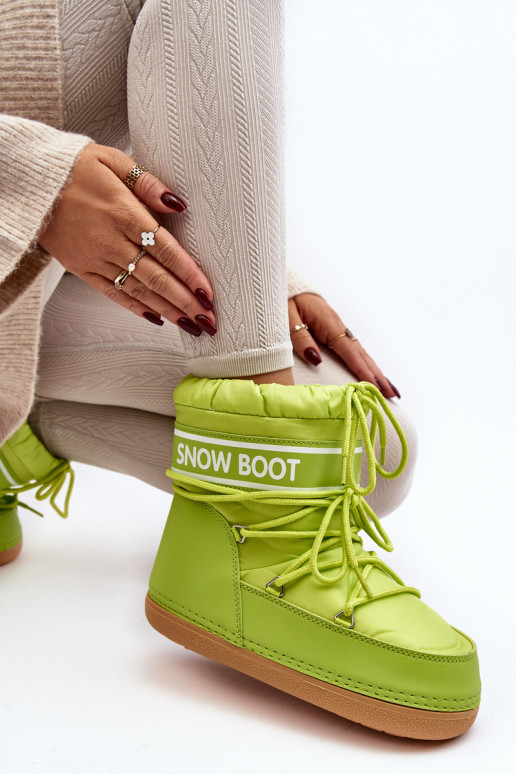 Botas de invierno con cordones en color verde Soia
