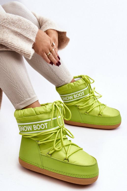 Botas de invierno con cordones en color verde Soia